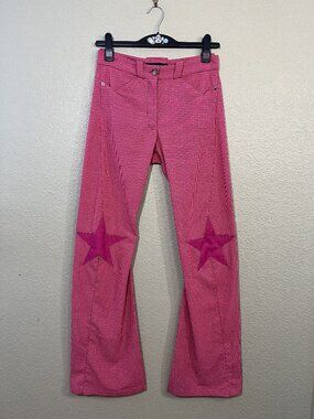 Kiko Kostadinov Pink Check Estelle Trousers